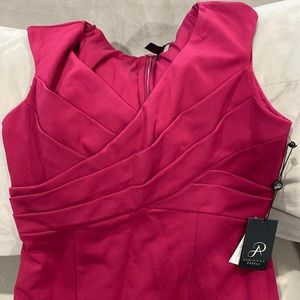 A lovely magenta long dress for like a bridesmaid or simply to wear to a wedding